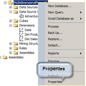 SQL Server Analysis Services Project Properties