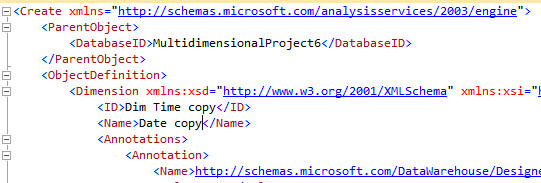 Update the dimension name in the XLMA code