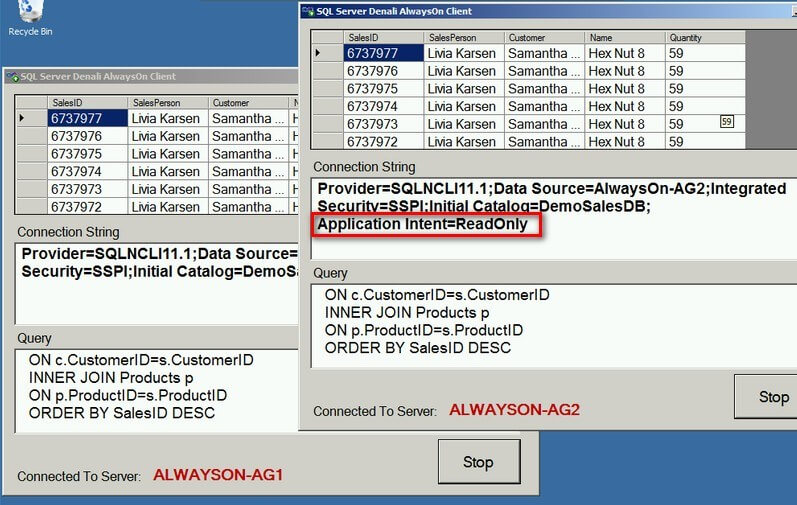 Verify applications connecting to readable secondaries in SQL Server 2012 AlwaysOn Availability Groups