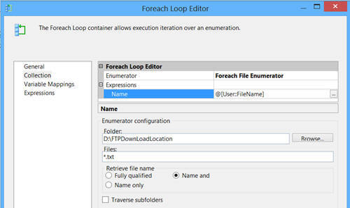 use ForEach Loop Container with ForEach File Enumerator and process all the data files