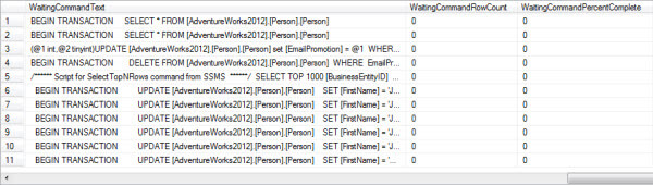 processes that are causing the blocking on SQL Server instance