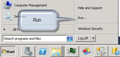 Windows Menu Run command