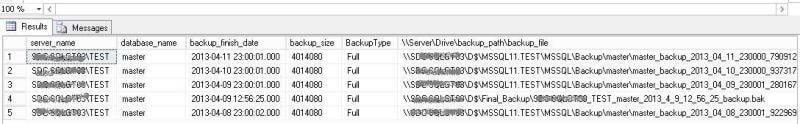 use the full path and database backup name when we use the GUI to recover a database 