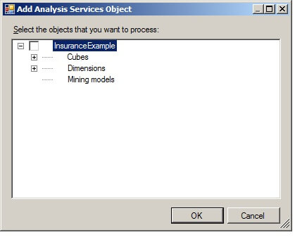 Click on the "Add..." button to display the "Add Analysis Services Object window.