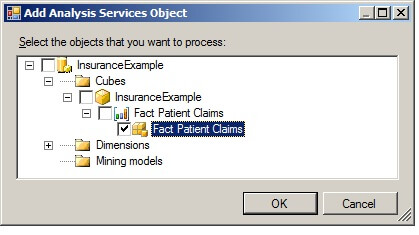 Selecting a checkbox at the partition level will process the specified partitions.