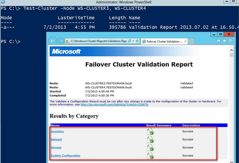 install SQL Server failover clustered instances on this cluster