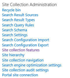 under Site Collection Administration group click on the Site Collection features