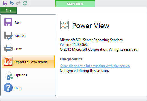 You can also export these interactive reports to PowerPoint