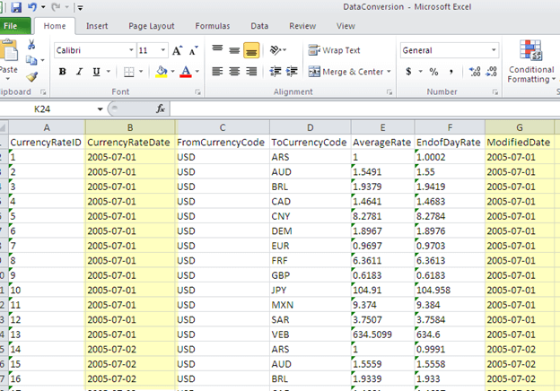 Point the Excel destination task to this spreadsheet and execute the task to move the converted data into Excel