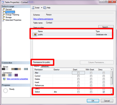 If you look at the properties for the object within SQL Server Management Studio, it may be easy to spot the issue