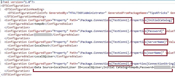 SSIS Package Configuration File