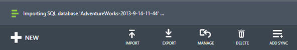 When you start the import operation, you can monitor the progress 
