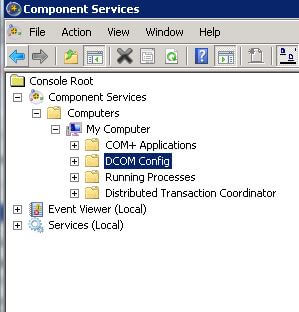 Windows Component Services: DCOM Config