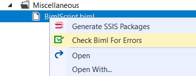 Check your BIML file for errors
