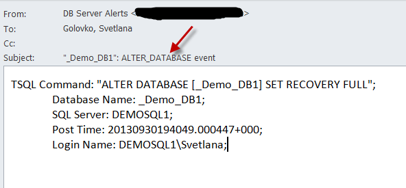 Alter DB E-mail