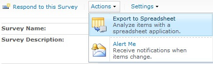 Export to Spreadsheet