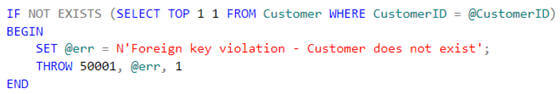 to overcome foreign key limitation you can use below validation script