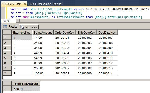 add another row to the Analysis Services cube's source table