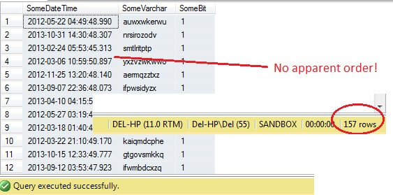 SQL Server helpfully comes with a method of sampling data.