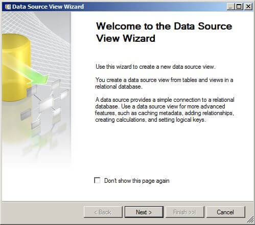 right-click on the Data Source Views folder and choose "New Data Source View..." 