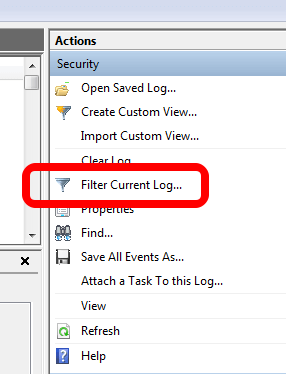 There's a lot of events, so you're going to want to filter the log