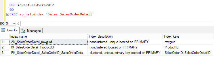 sp_helpindex2: New and Improved stored procedure to report information about the indexes on a table
