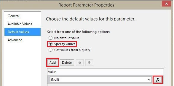 Adding default value for ProductFrom Parameter