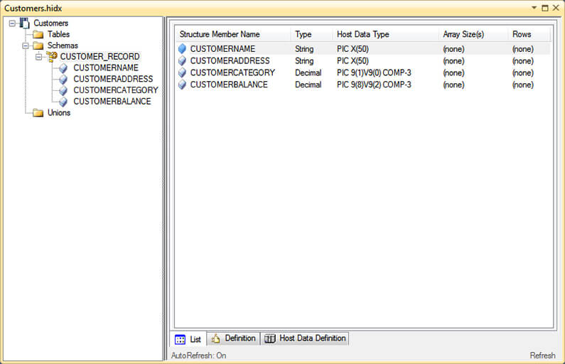 Host File Treeview.
