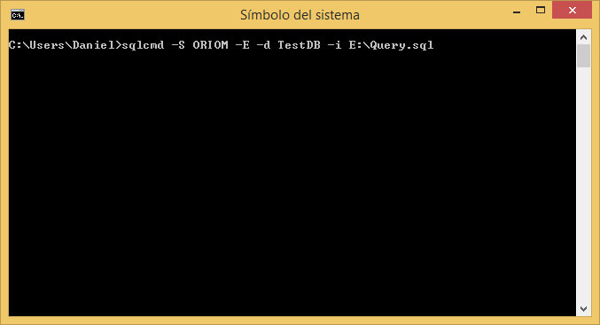 Sqlcmd Command Line.