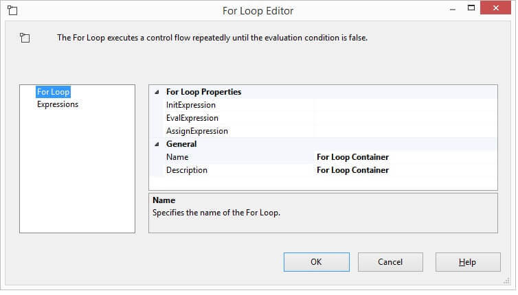 For Loop Container needs configuration