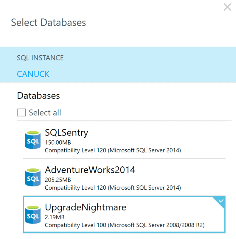 Select Databases