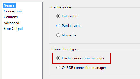 Lookup with cache connection
