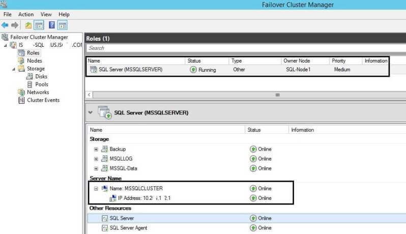 Review the Installation in the Failover Cluster Manager