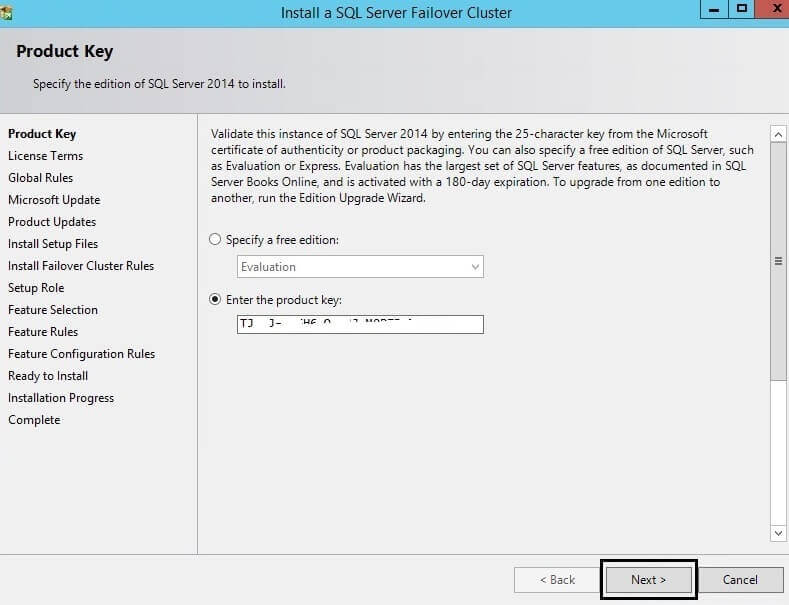 Install a SQL Server Failover Cluster