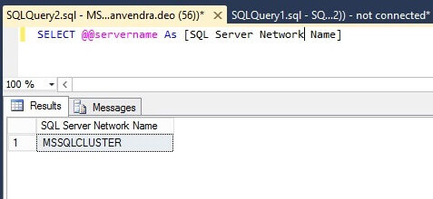 Check SQL Server network name