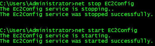 Restarting the EC2Config Service from Command Line