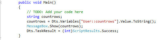 The following code converts the value of the variable to string and then it shows the value.