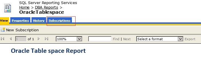 SQL Server Reporting Services Subscriptions