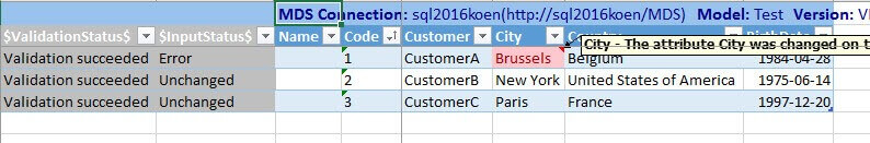 Conflicts for two City changes in SQL Server Master Data Services
