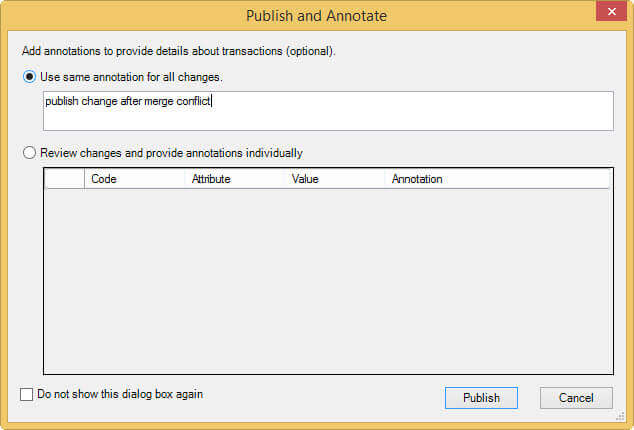 Publish changes again in SQL Server Master Data Services
