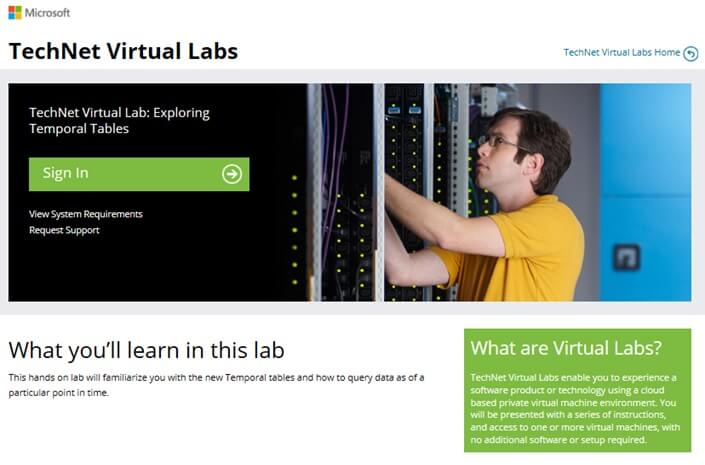 TechNet Virtual Labs Sign In