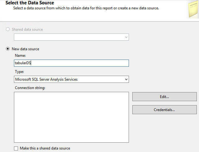 Selecting data source