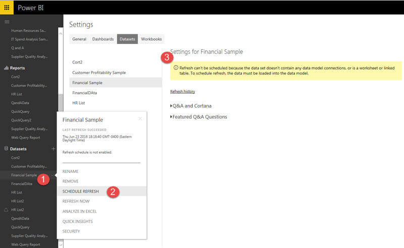 Schedule an Automated Refresh in Power BI