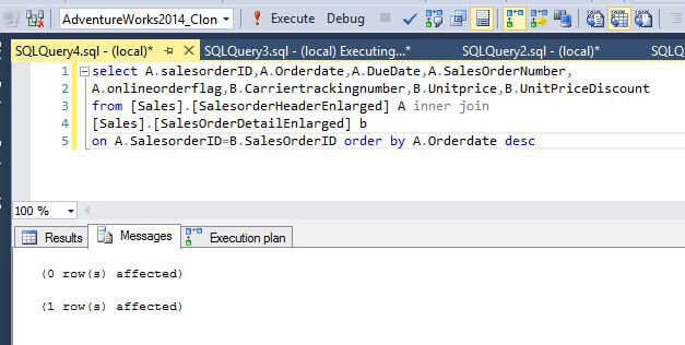 SQL Server Query Results 