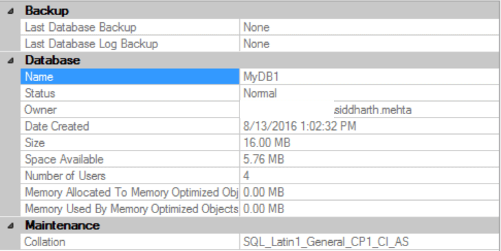 New Database with the default SQL Server collation