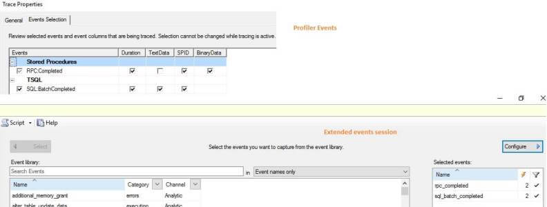 T-SQL_Duration Template in SQL Server Profiler and Extended Events