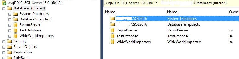Databases owned by sa in SQL Server Management Studio