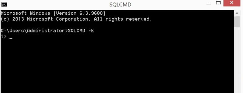 connect to instance with SQLCMD