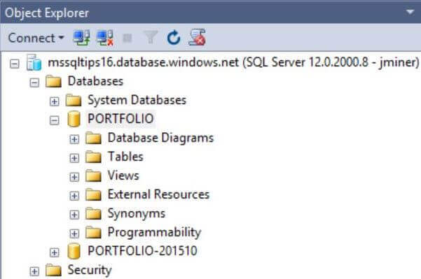 In SSMS see both the original database and the new copy