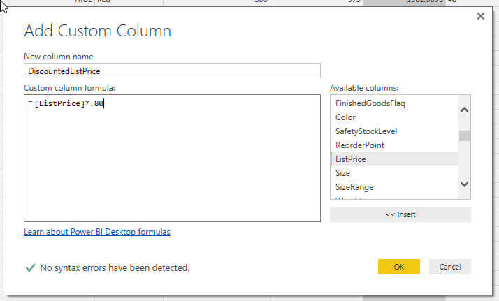 Add a calculated column to our Power BI query